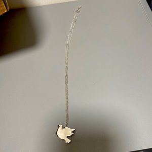 Dove necklace silver chain
